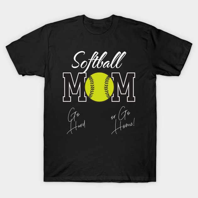 Softball Mom T-Shirt by Novelty-art